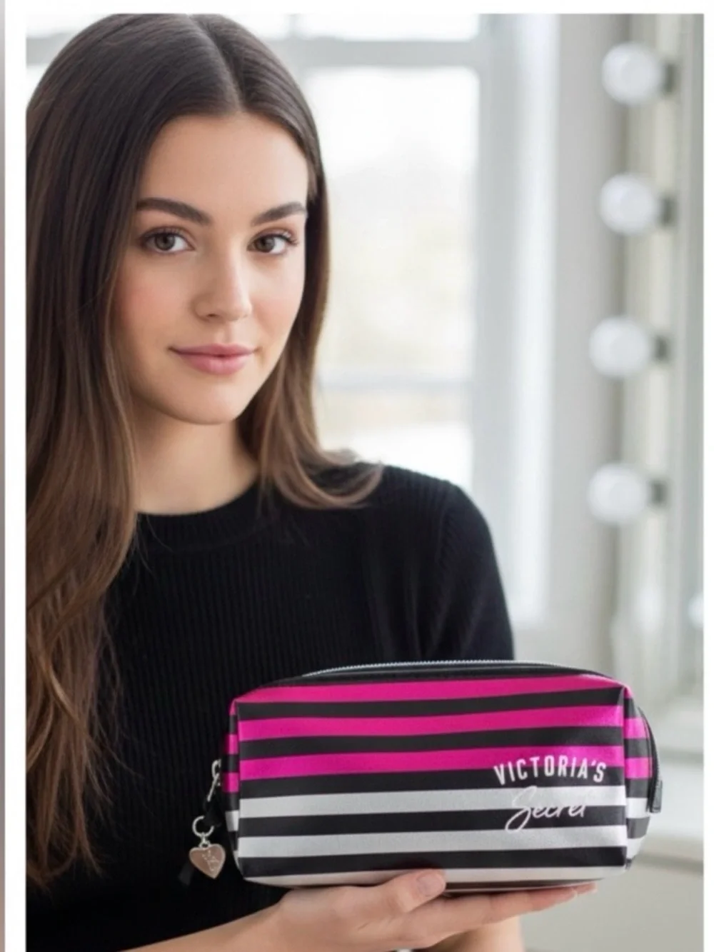 Victoria’s Secret Tote Bundle Bag + Makeup Case + Cozy Slipper Socks Set - Picture 11 of 15